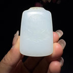 和田玉白玉挂件文殊菩萨（50.2g）