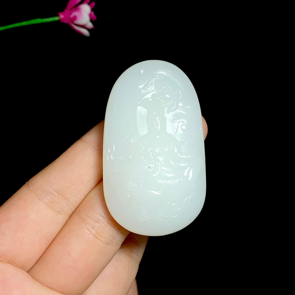 和田山料白玉御龙观音（35.3g）