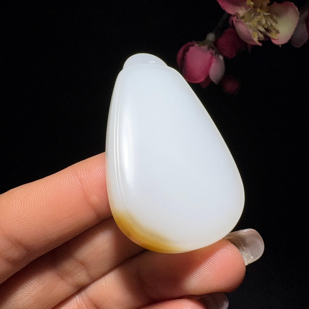 和田玉糖白平安无事牌（31.6g）