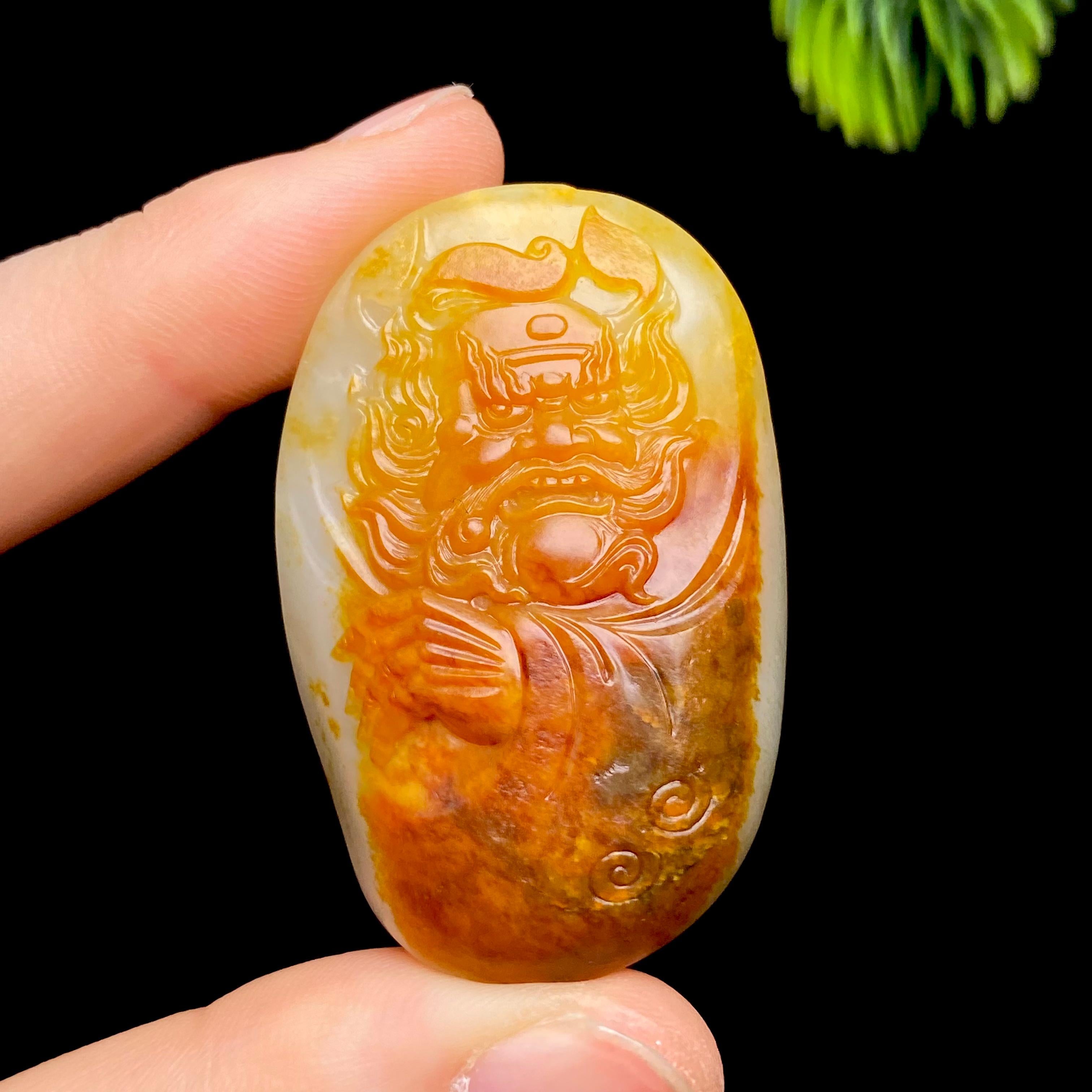 和田玉籽料钟馗（37.4g）