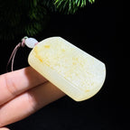 和田玉籽料满皮无事牌（53.5g）