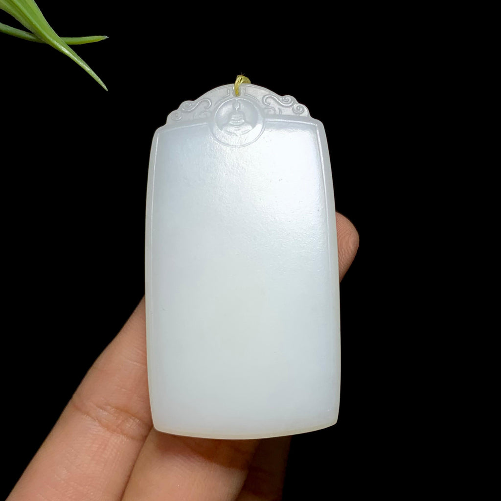 和田山料羊脂白玉无事牌（41.0g）