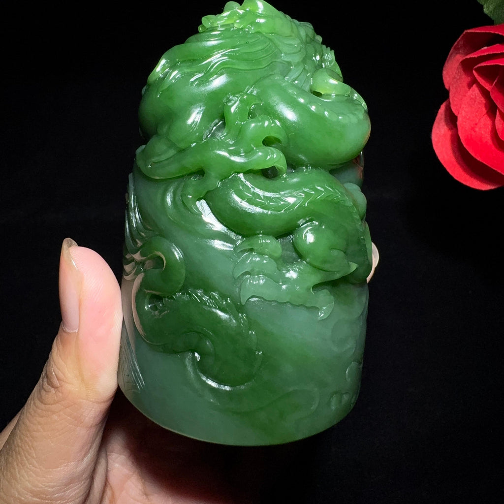 秒杀和田碧玉印章（372.1g）