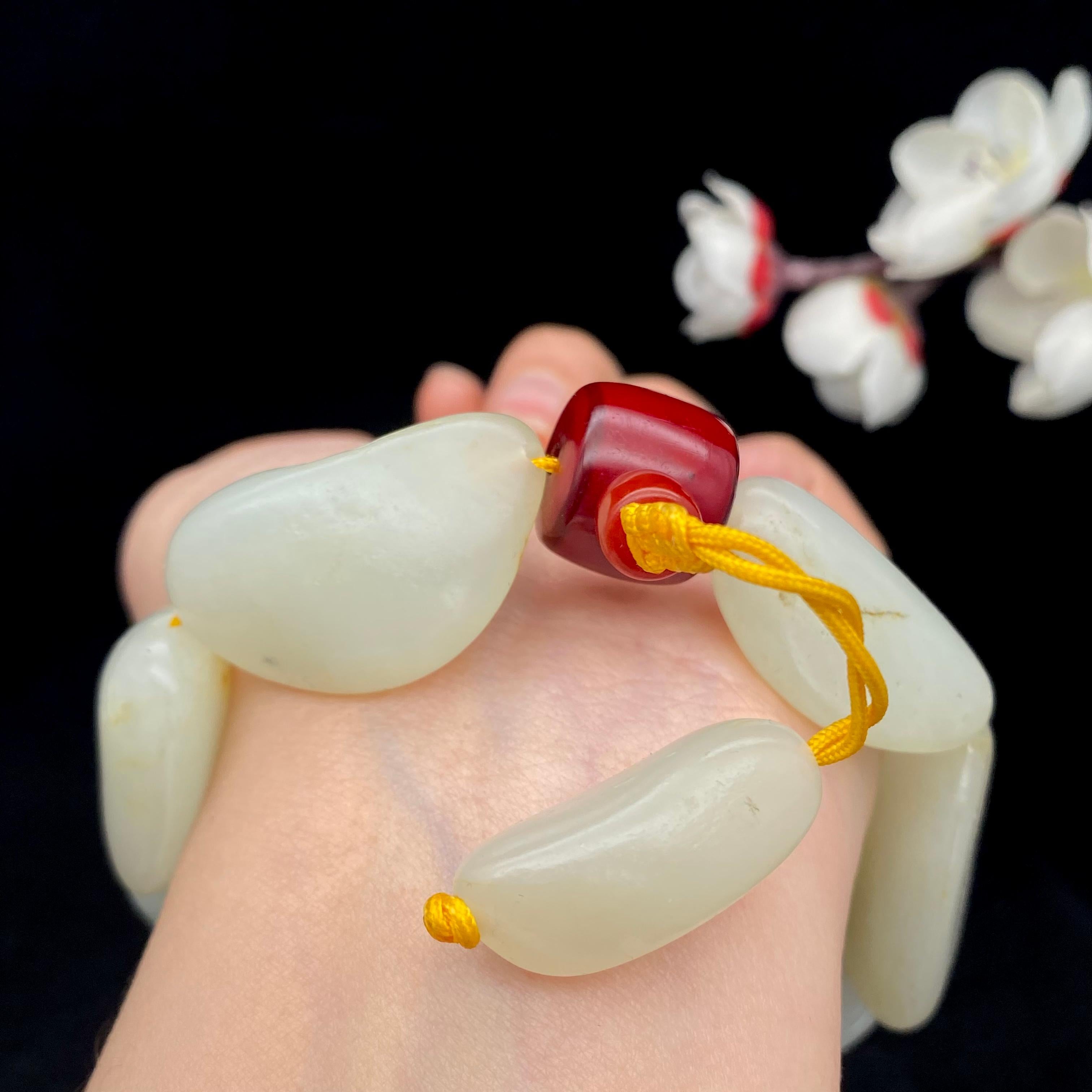 和田玉白玉【精品手串】（103.2g）