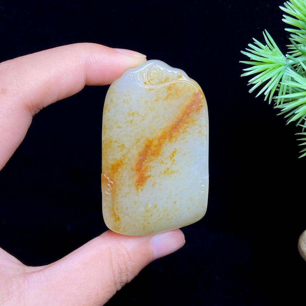 和田玉玉籽料无事牌（48.7g）
