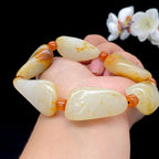 和田玉洒金皮籽料【精品手串】（93.2g）