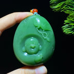 和田玉碧玉佛公挂件（83.7g）