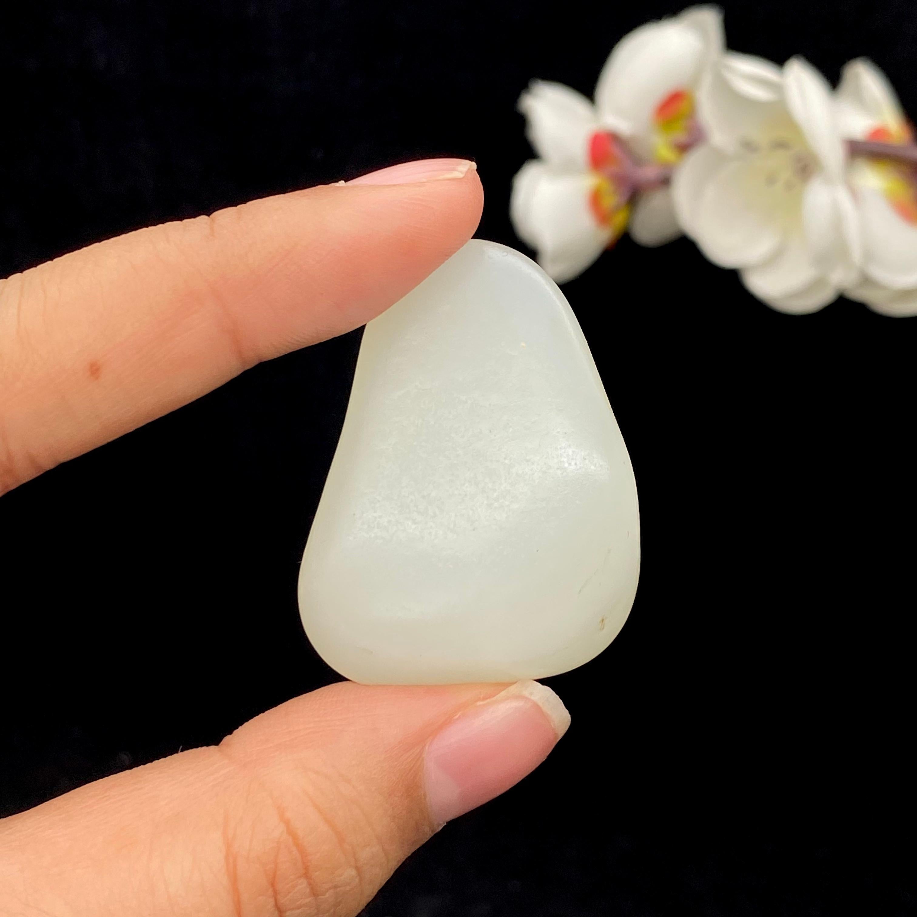 和田玉白玉籽料挂件（22.6g）