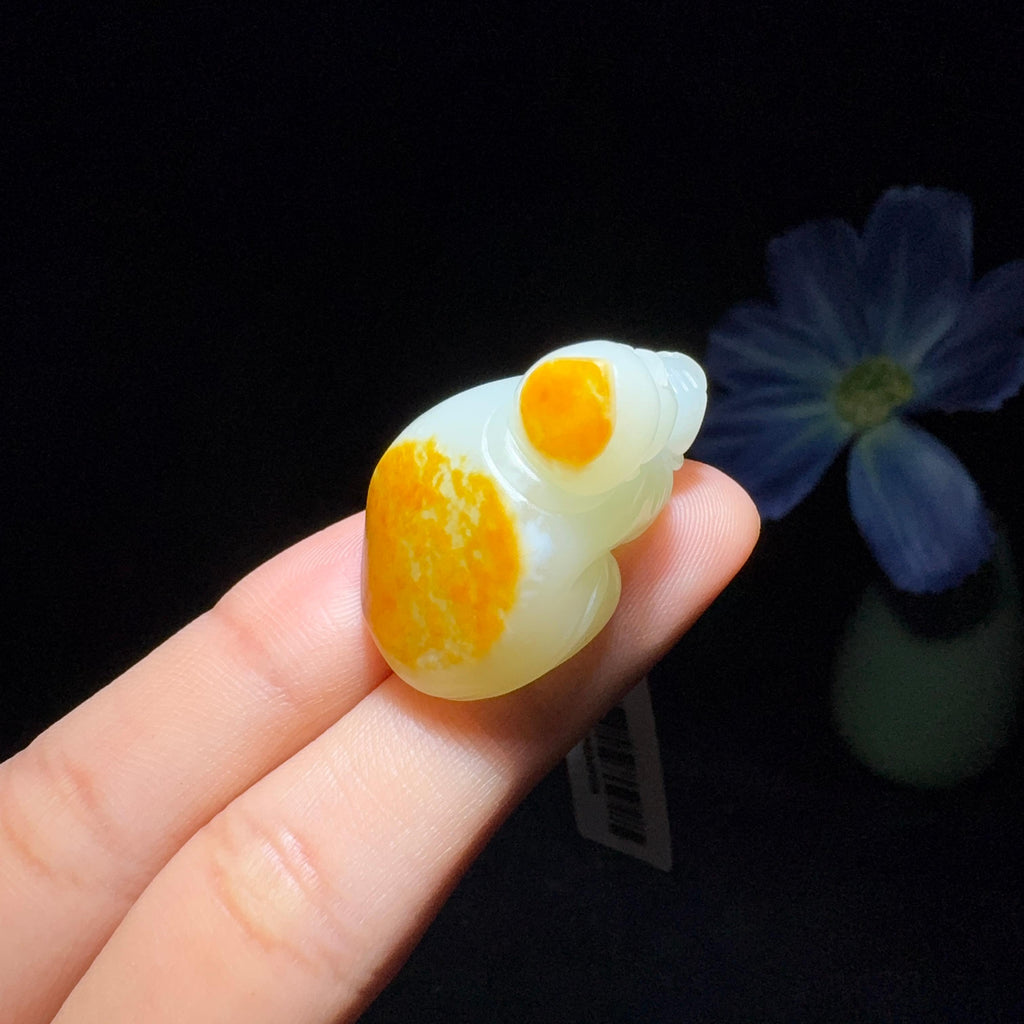 和田玉籽料童子送财（15.0g）