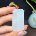 和田玉羊脂玉随形平安无事牌（22.5g）