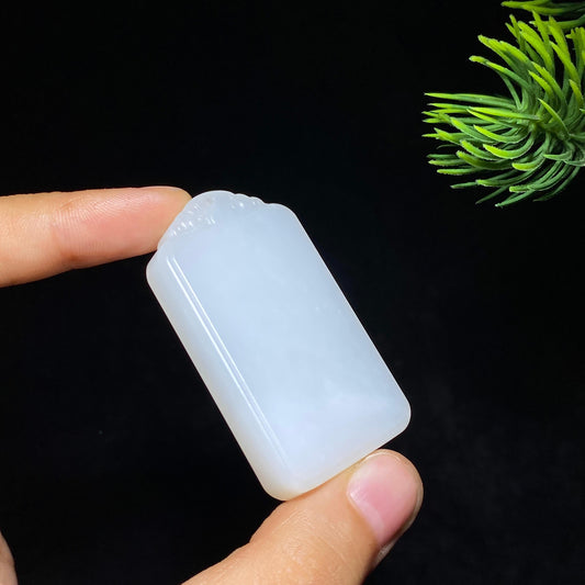 和田玉白玉平安无事牌（34.5g）