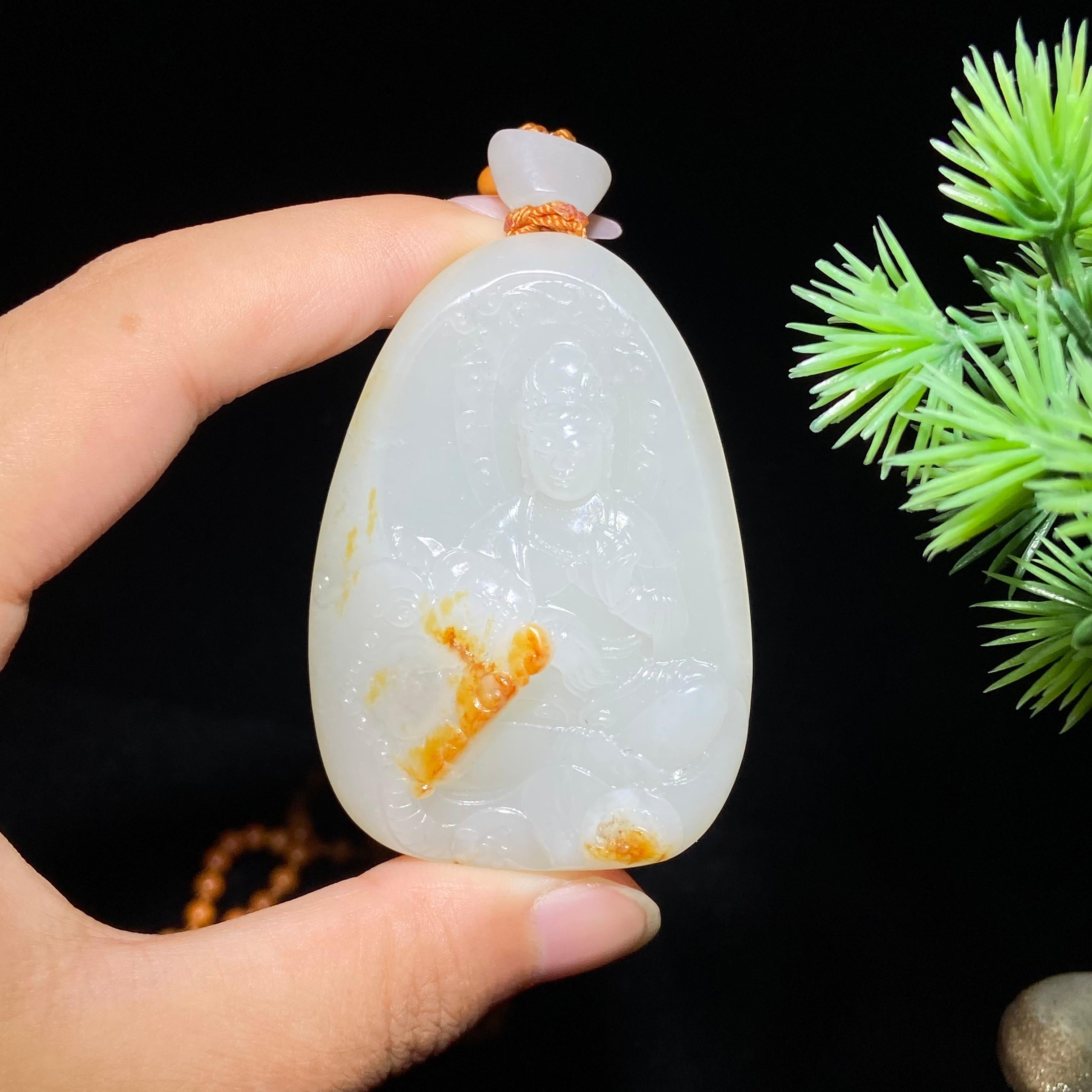 和田玉籽料普贤菩萨（54.3g）
