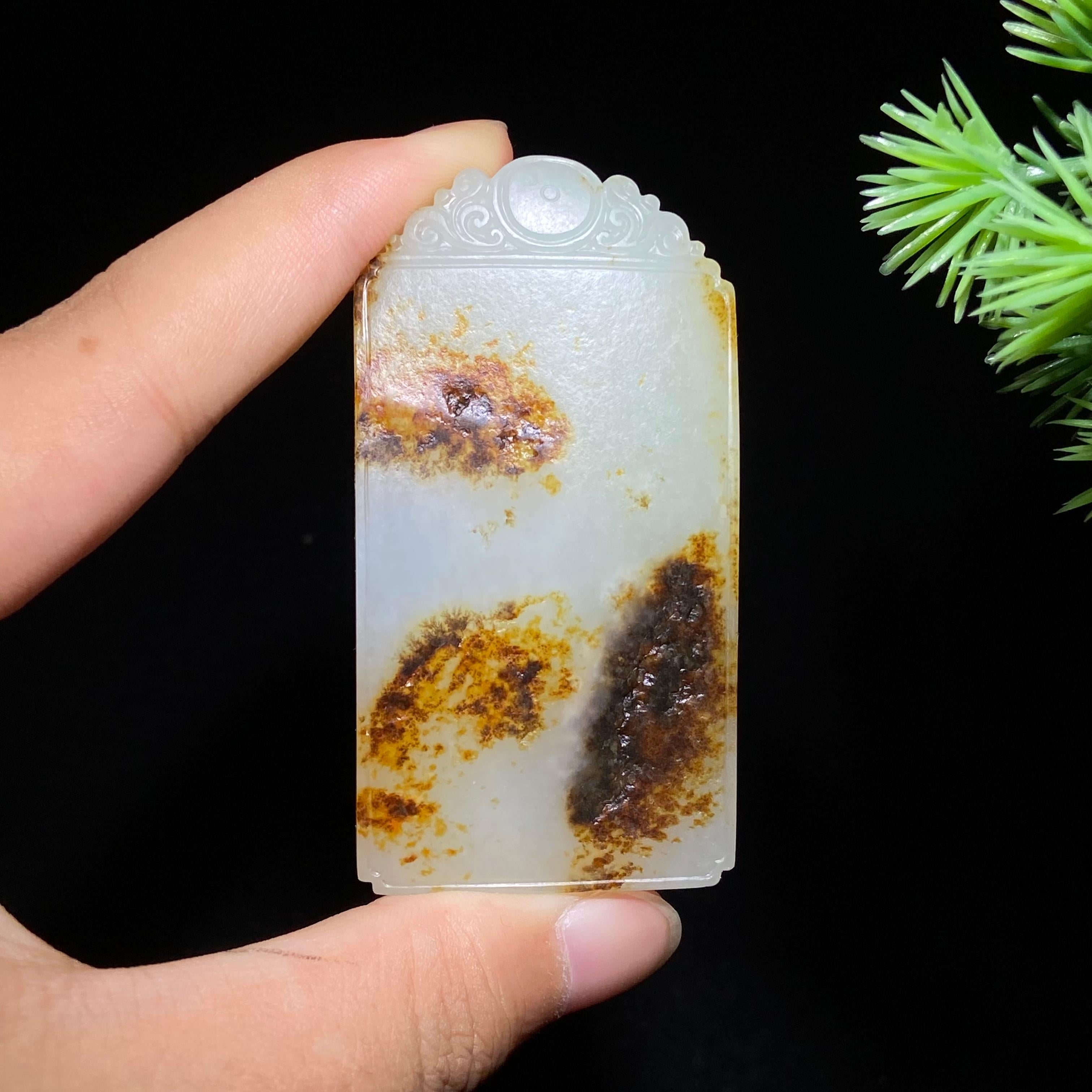 和田玉籽料无事牌（60.6g）