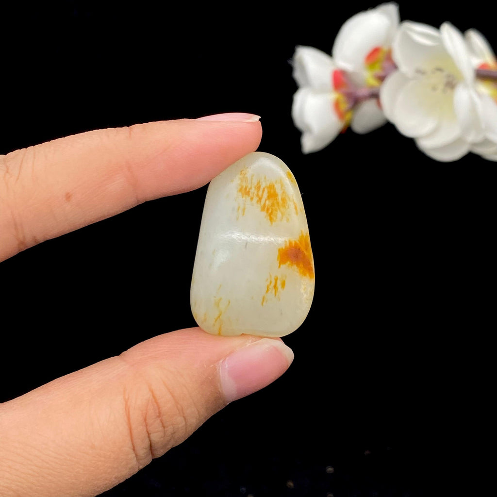和田玉洒金皮青花底籽料小挂件（17.5g）