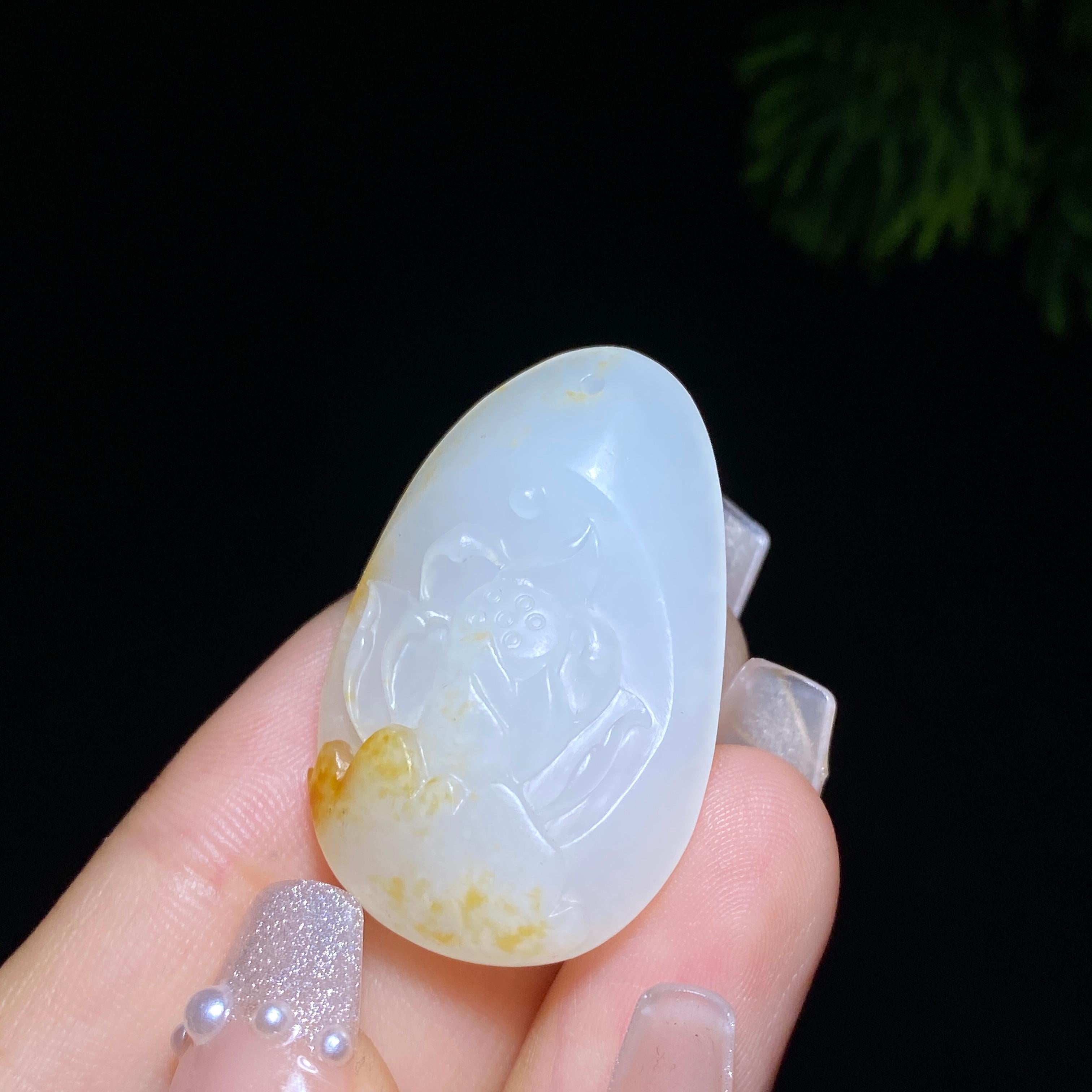 和田玉籽料花开富贵（9.6g）