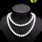 和田玉籽料圆珠项链（88.0g）