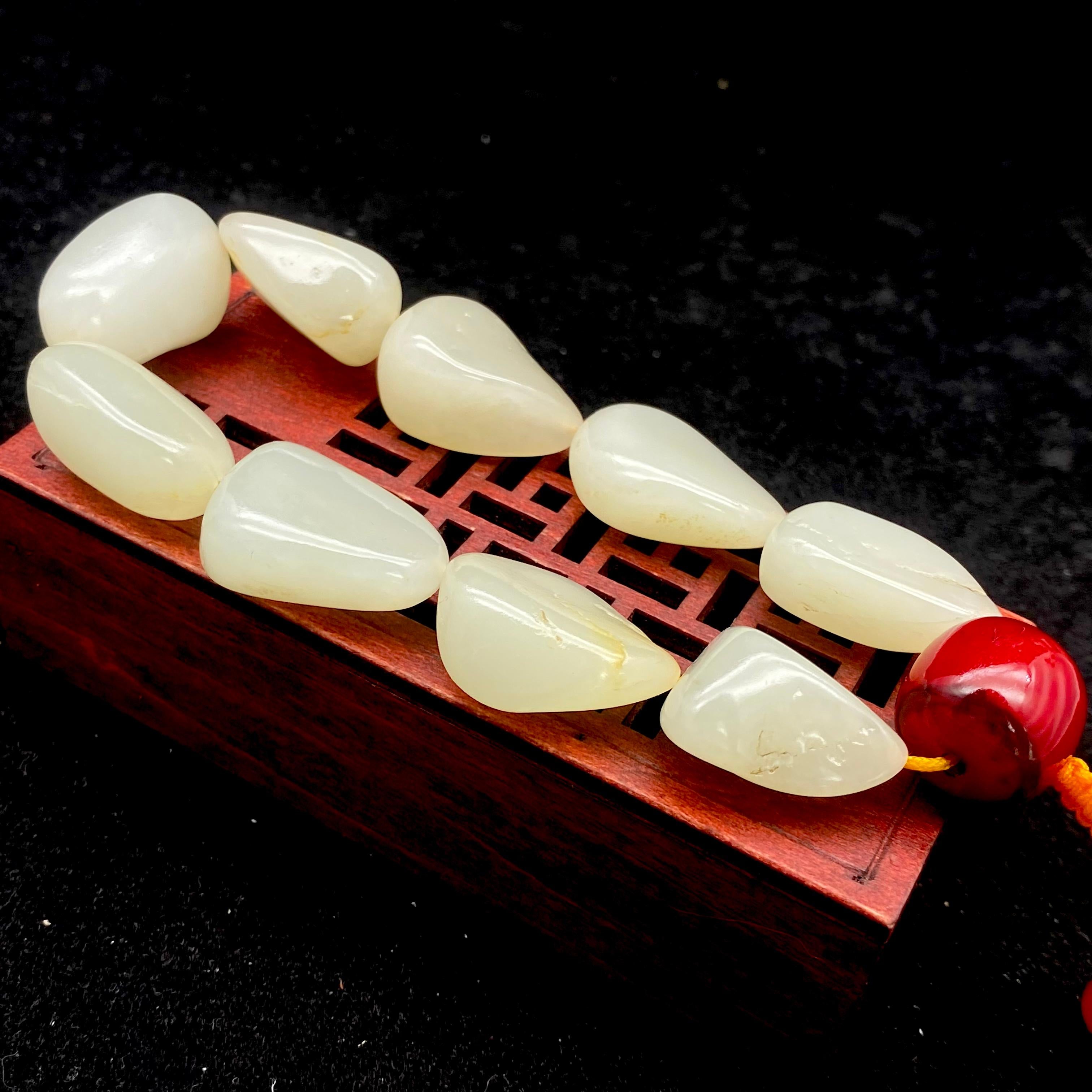 和田玉白玉【精品手串】（65.3g）