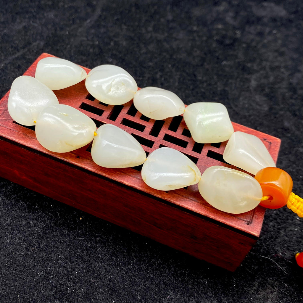 和田玉白玉【精品手串】（46.2g）