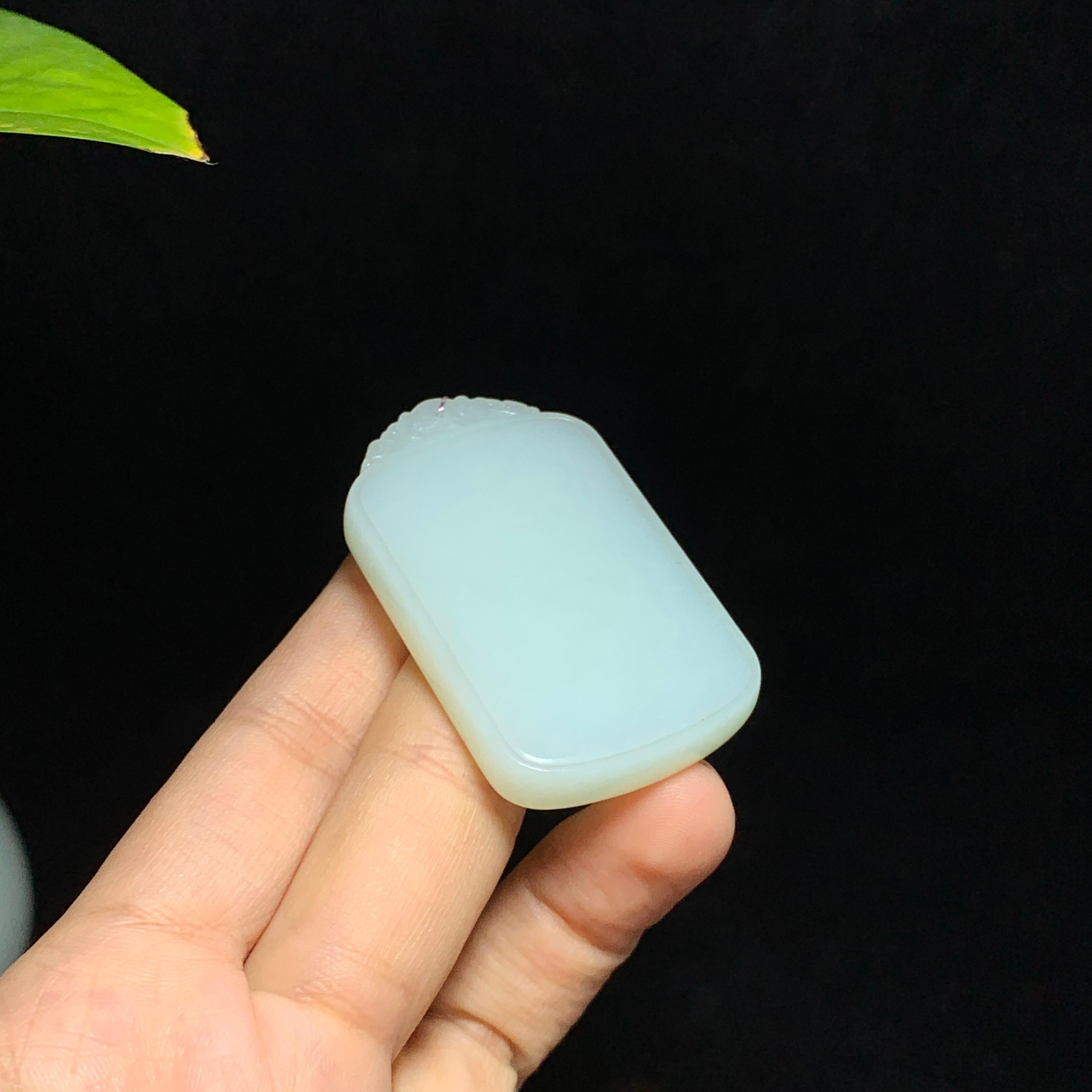和田山料白玉无事牌挂件（32.2g）