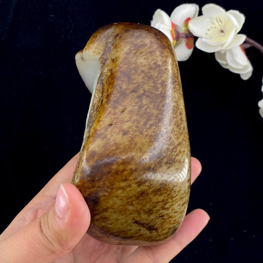 和田玉满秋梨皮籽料原石（997.8g）