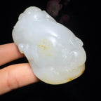 和田玉籽料手把件太平有象（161.7g）