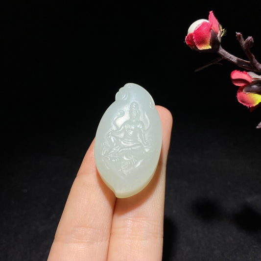 和田山料白玉观音挂件（19.8g）