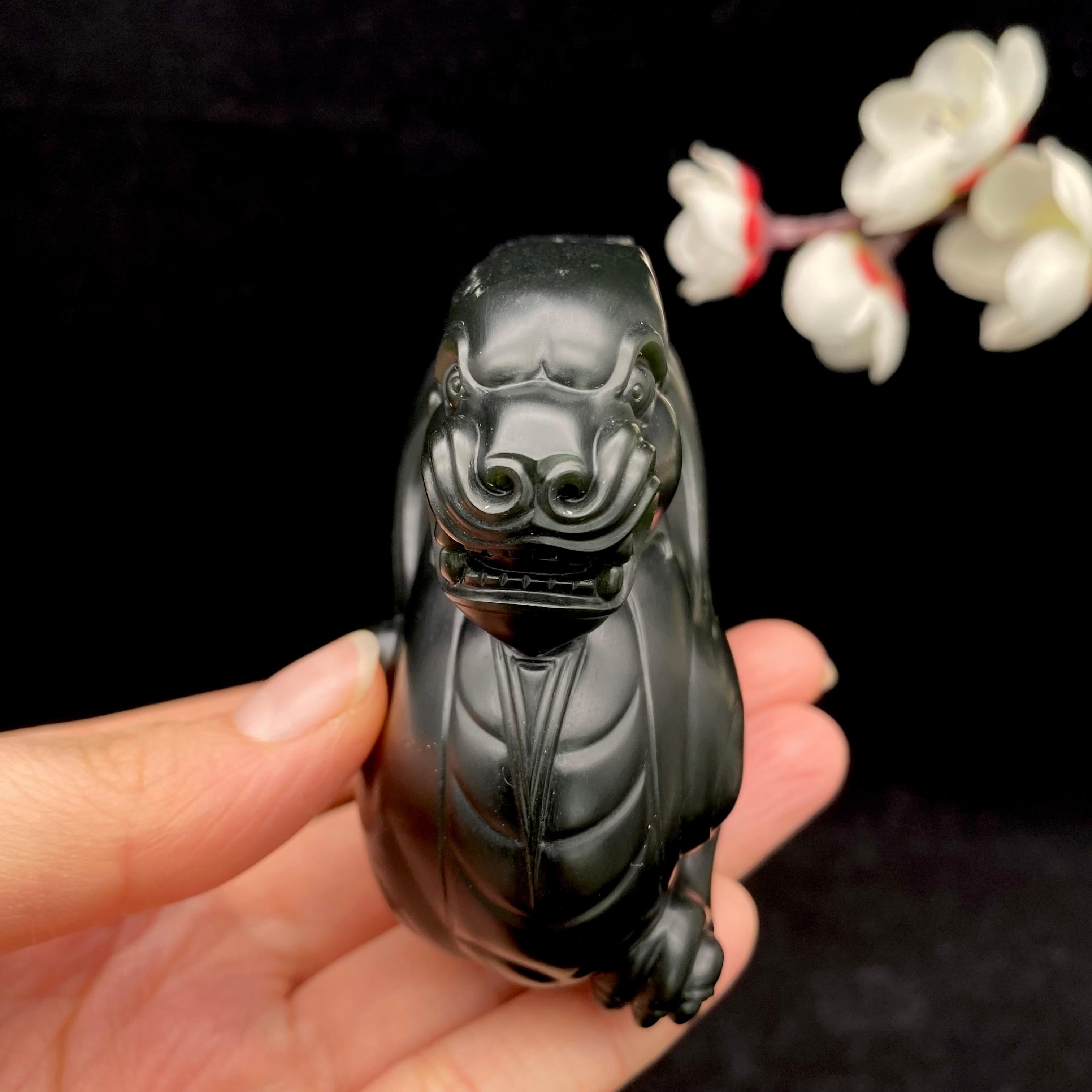 和田玉青玉籽料【貔貅】（353.5g）