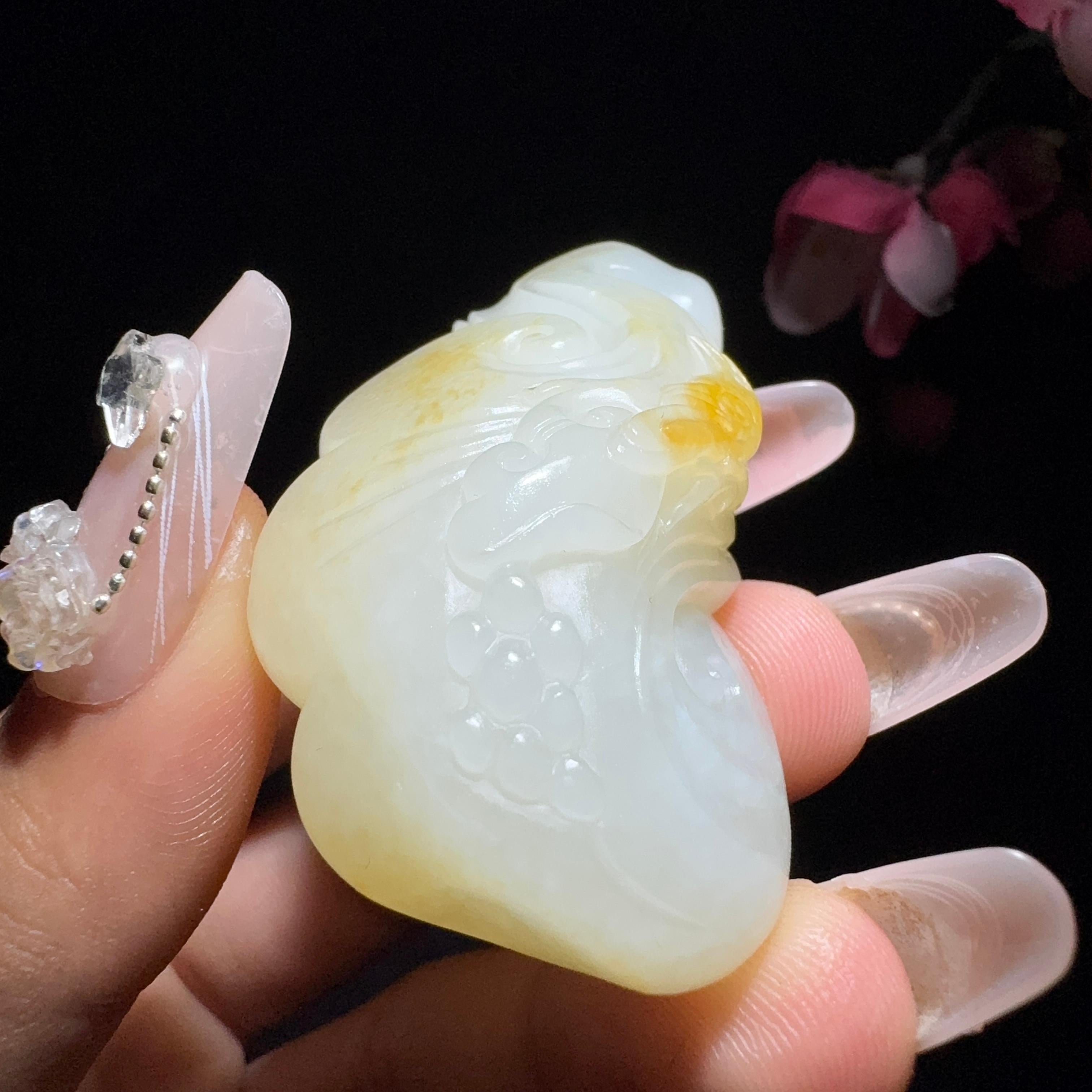 和田玉籽料挂件如意（40.7g）