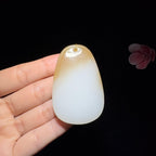 和田玉糖白平安无事牌（44.1g）