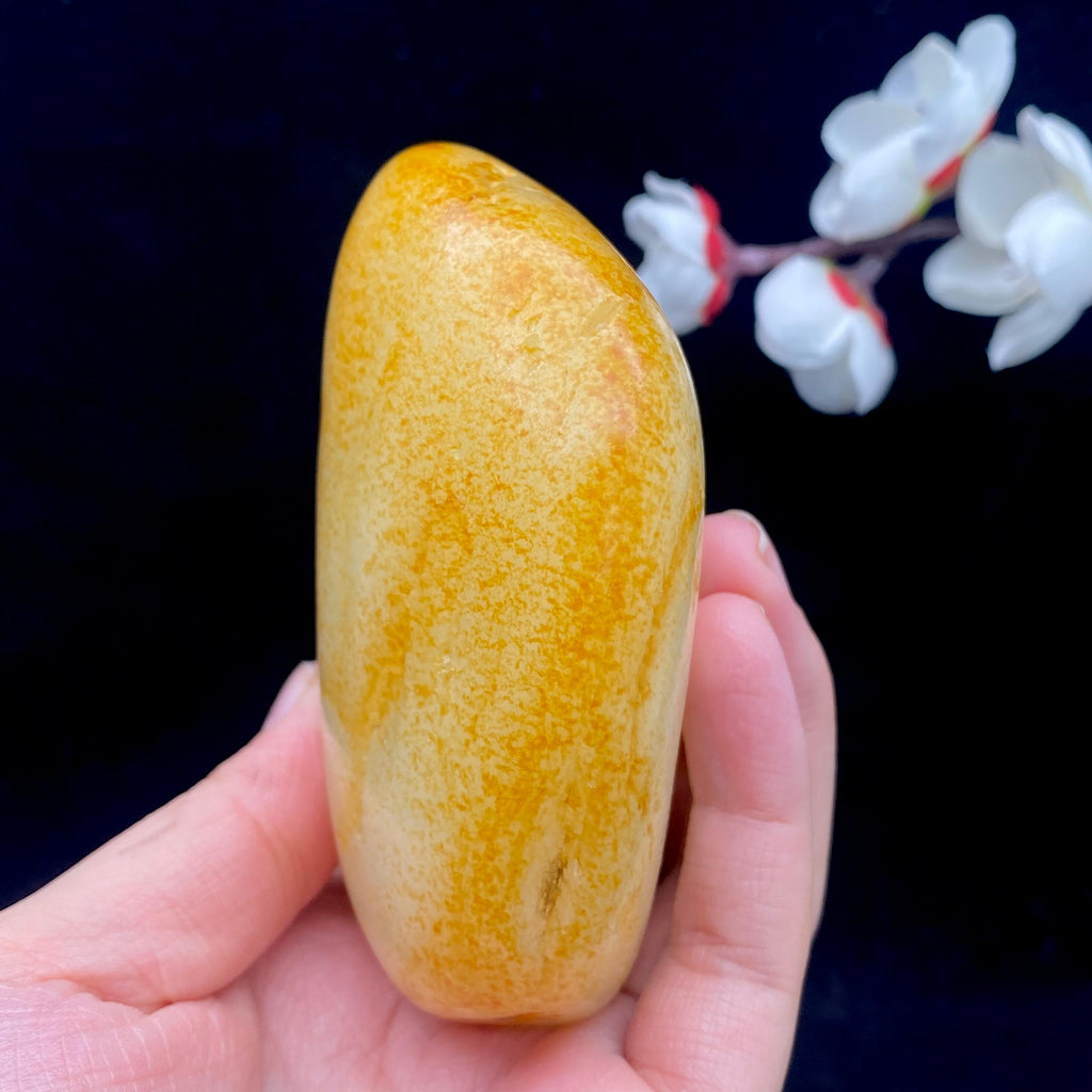 和田玉洒红皮籽料原石（461.7g）