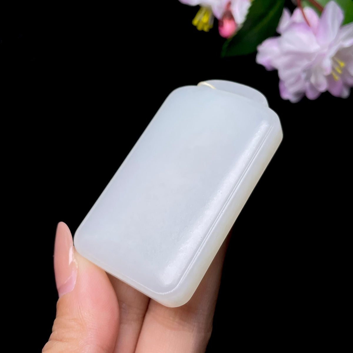 和田玉白玉无事牌（51.1g）