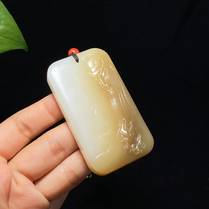 收藏级新疆且末糖白玉关公挂件（78.0g）