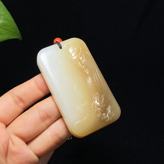 收藏级新疆且末糖白玉关公挂件（78.0g）