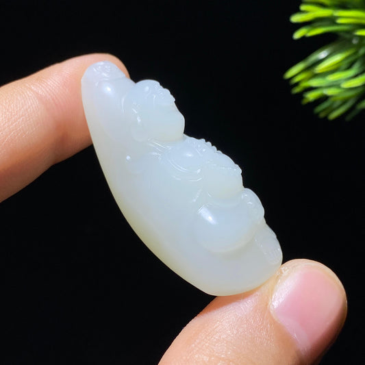 和田玉籽料佛公（16.3g）