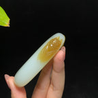 糖白玉一鸣惊人手把件（106.4g）