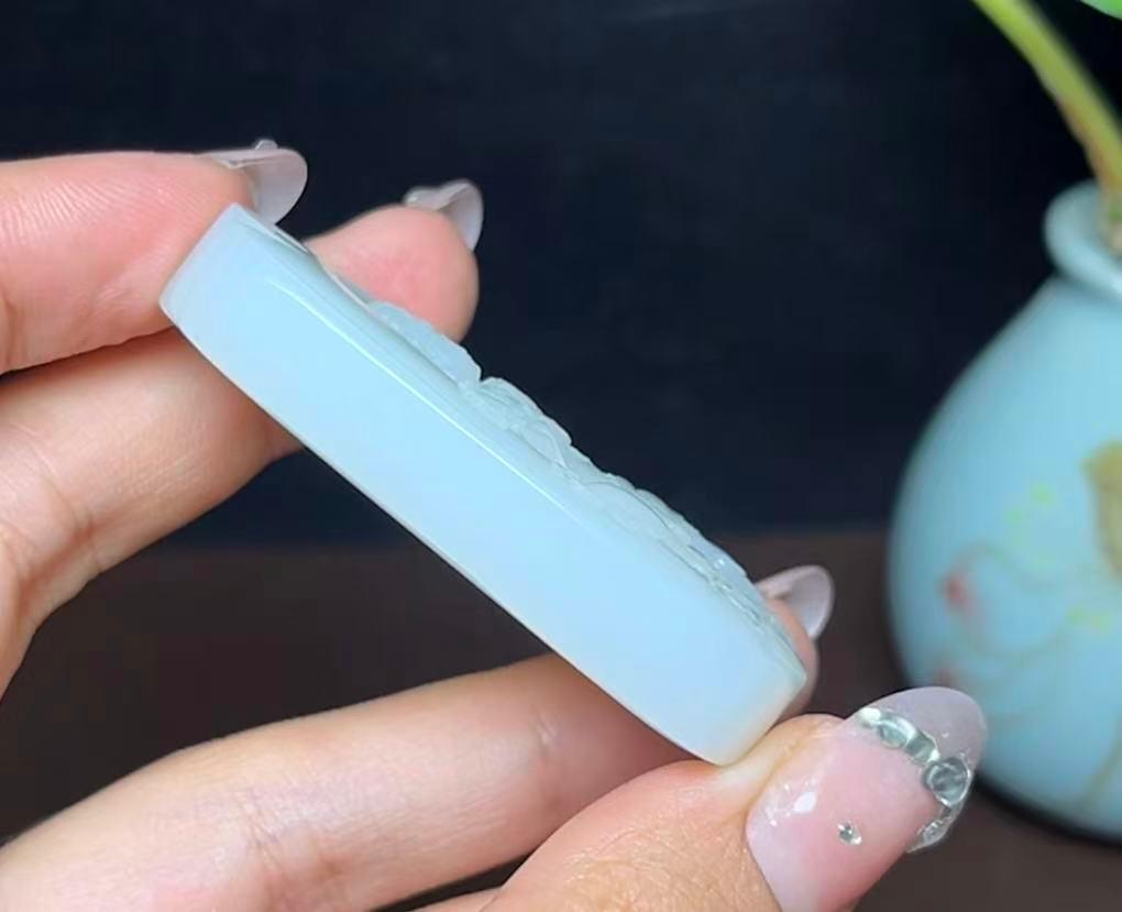 和田羊脂玉普贤菩萨（45.1g）