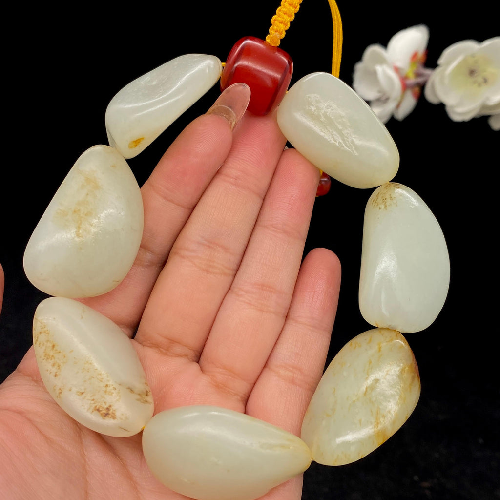 和田玉黄皮籽料【精品手串】（132.8g）