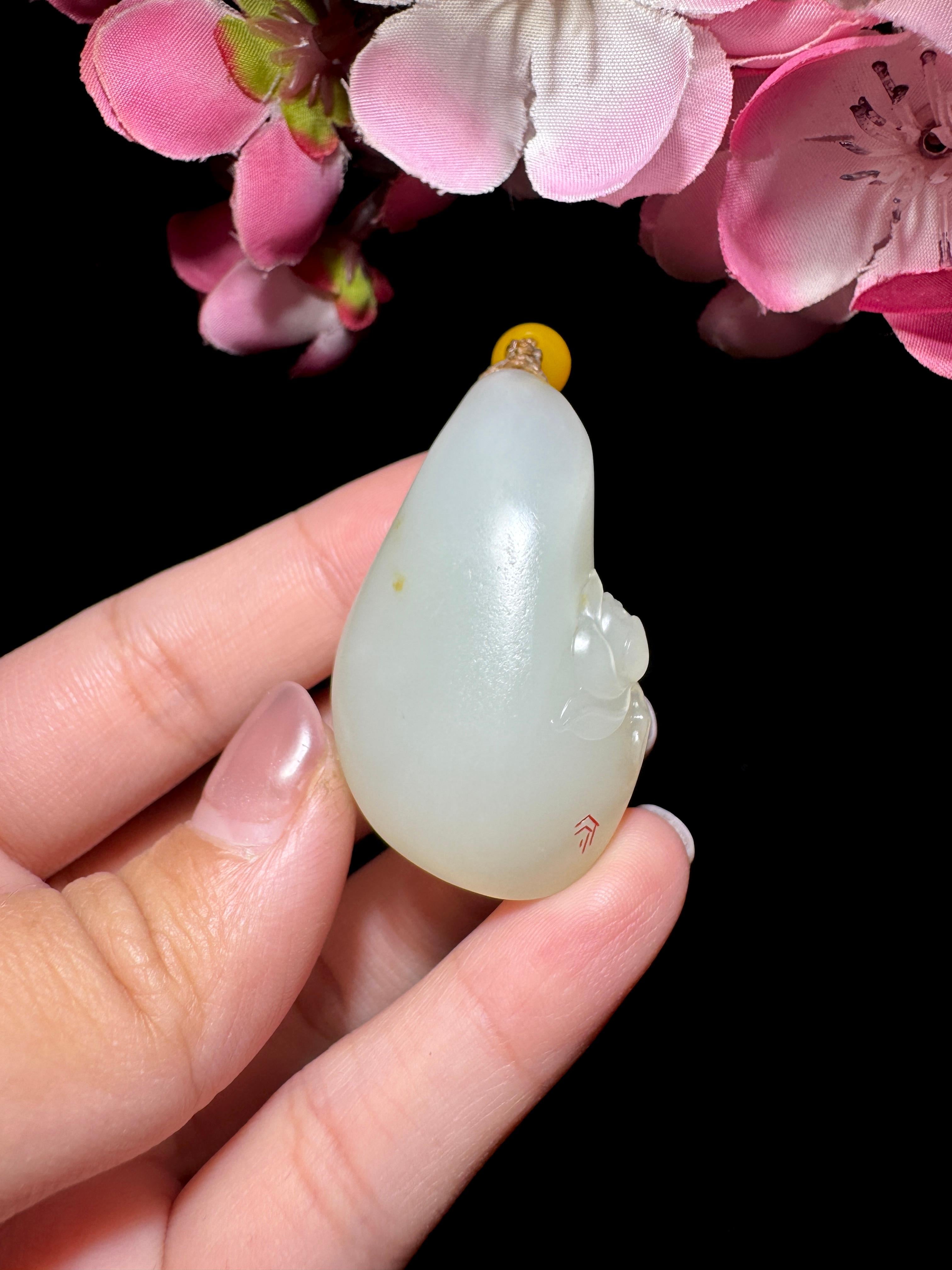 和田玉籽料白玉喜上眉梢（25.4g）