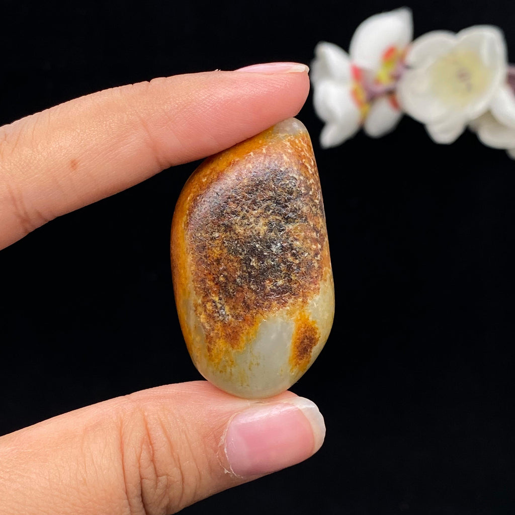 【超值推荐】和田玉聚黄皮籽料挂件（34.3g）