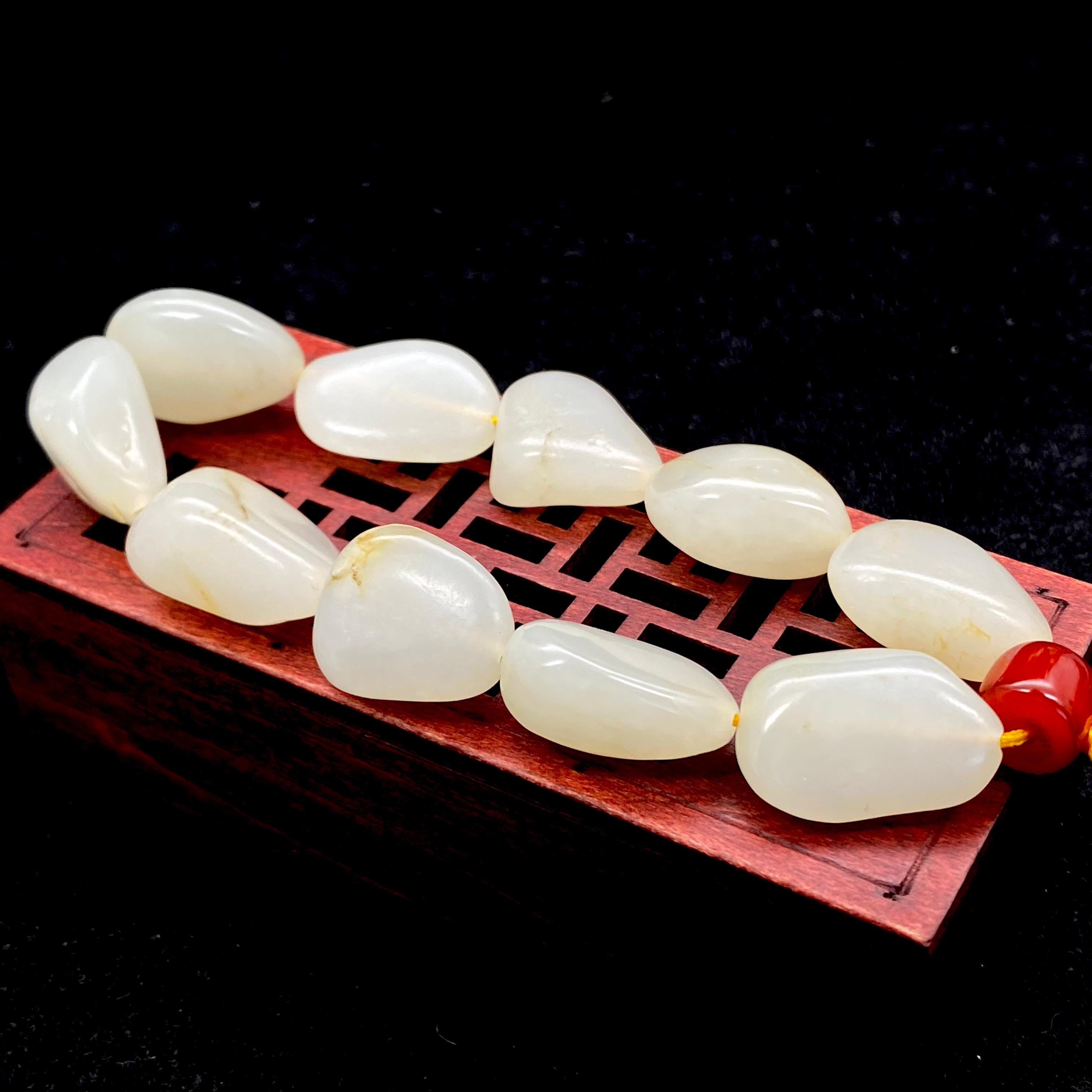 和田玉黄皮【精品手串】（45g）