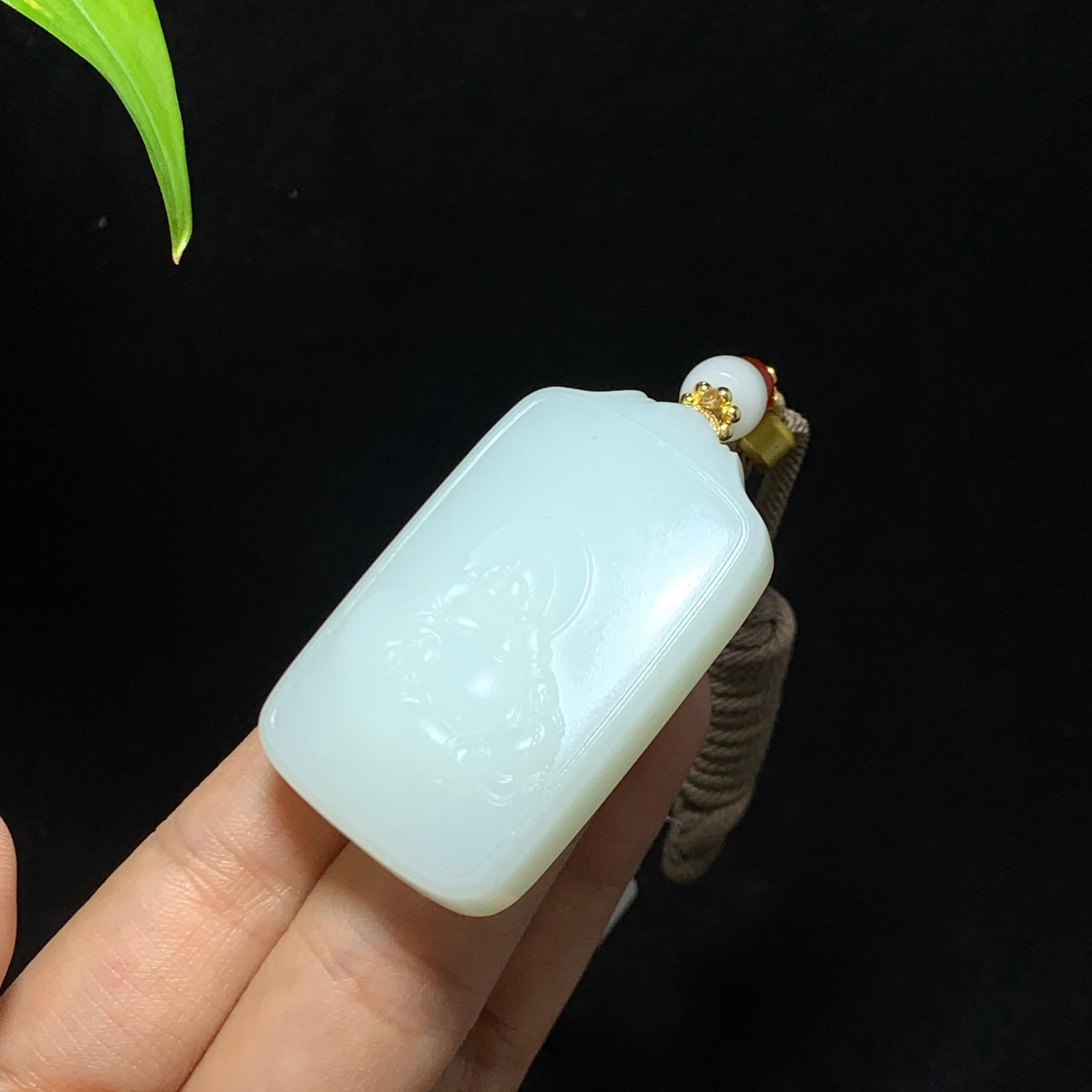 和田山料白玉佛公挂件（42.3g）