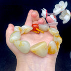 和田玉洒金皮籽料【精品手串】（66.1g）