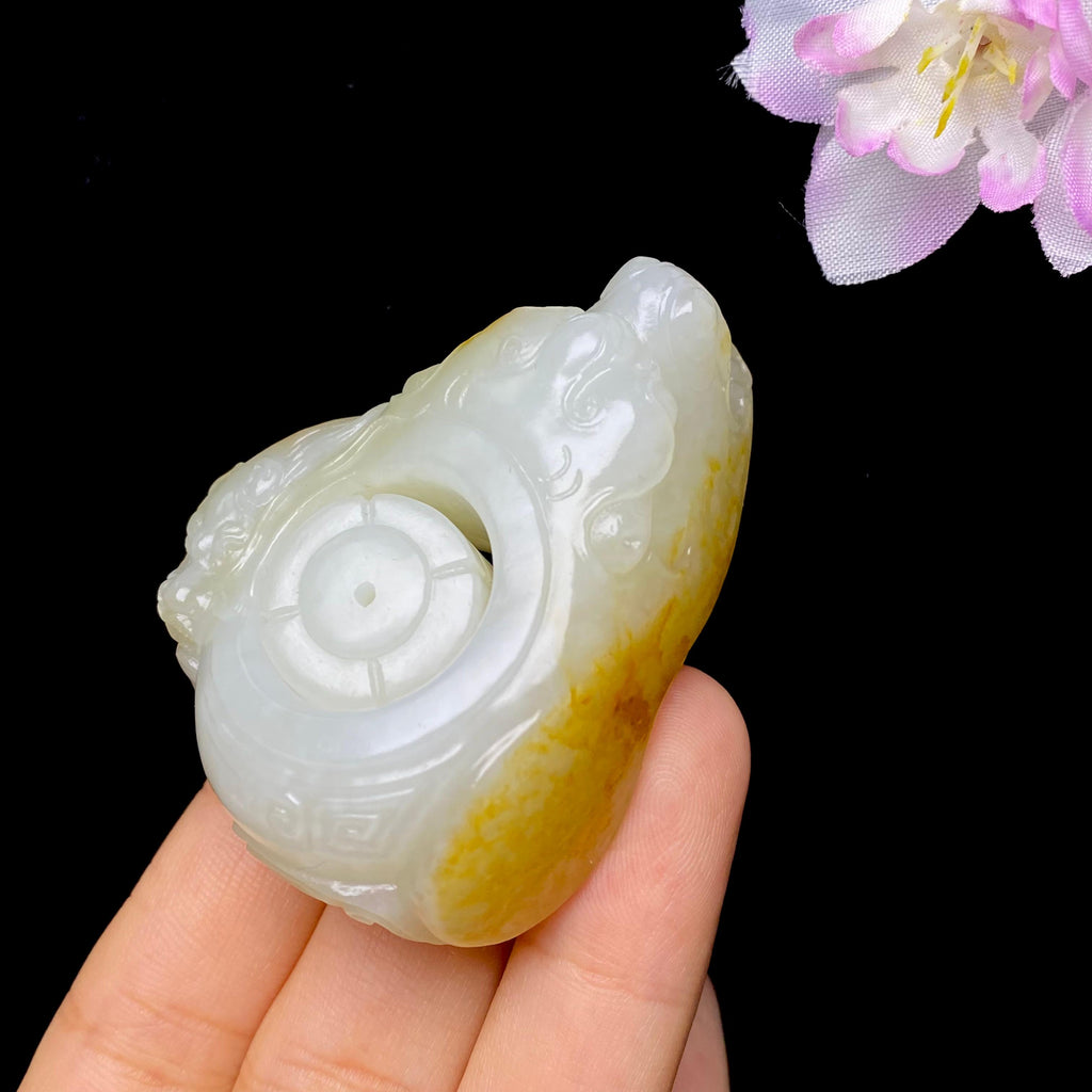 和田玉籽料双龙扳指（83.2g）