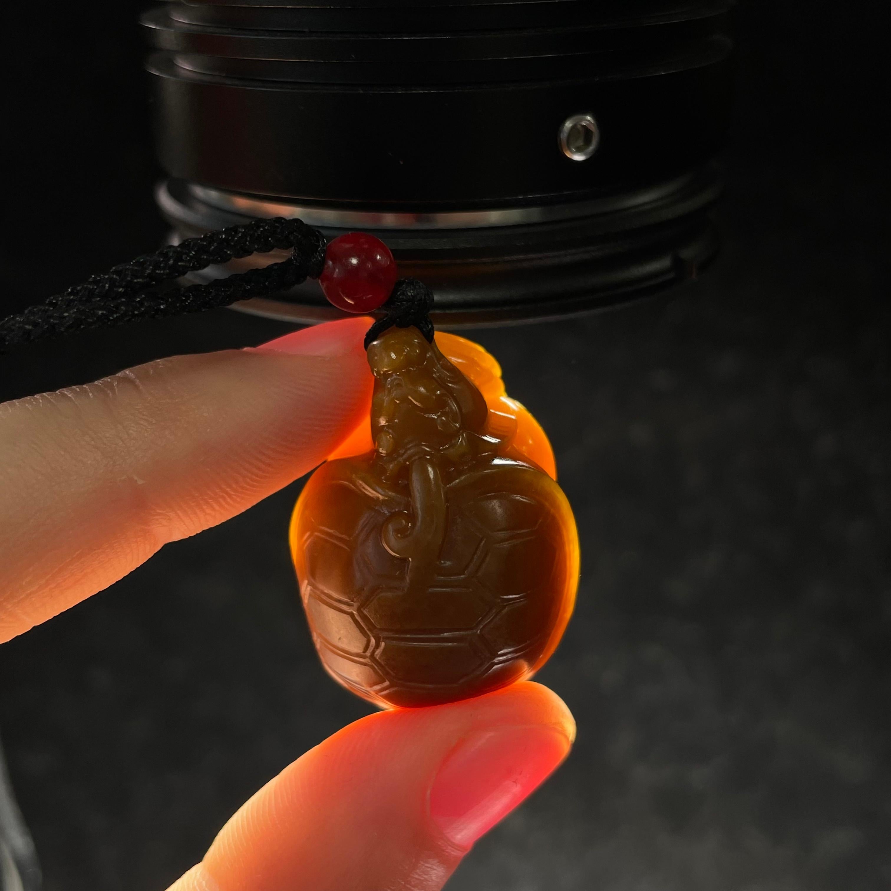 和田玉籽料龙龟（20.7g） – 厚德载玉