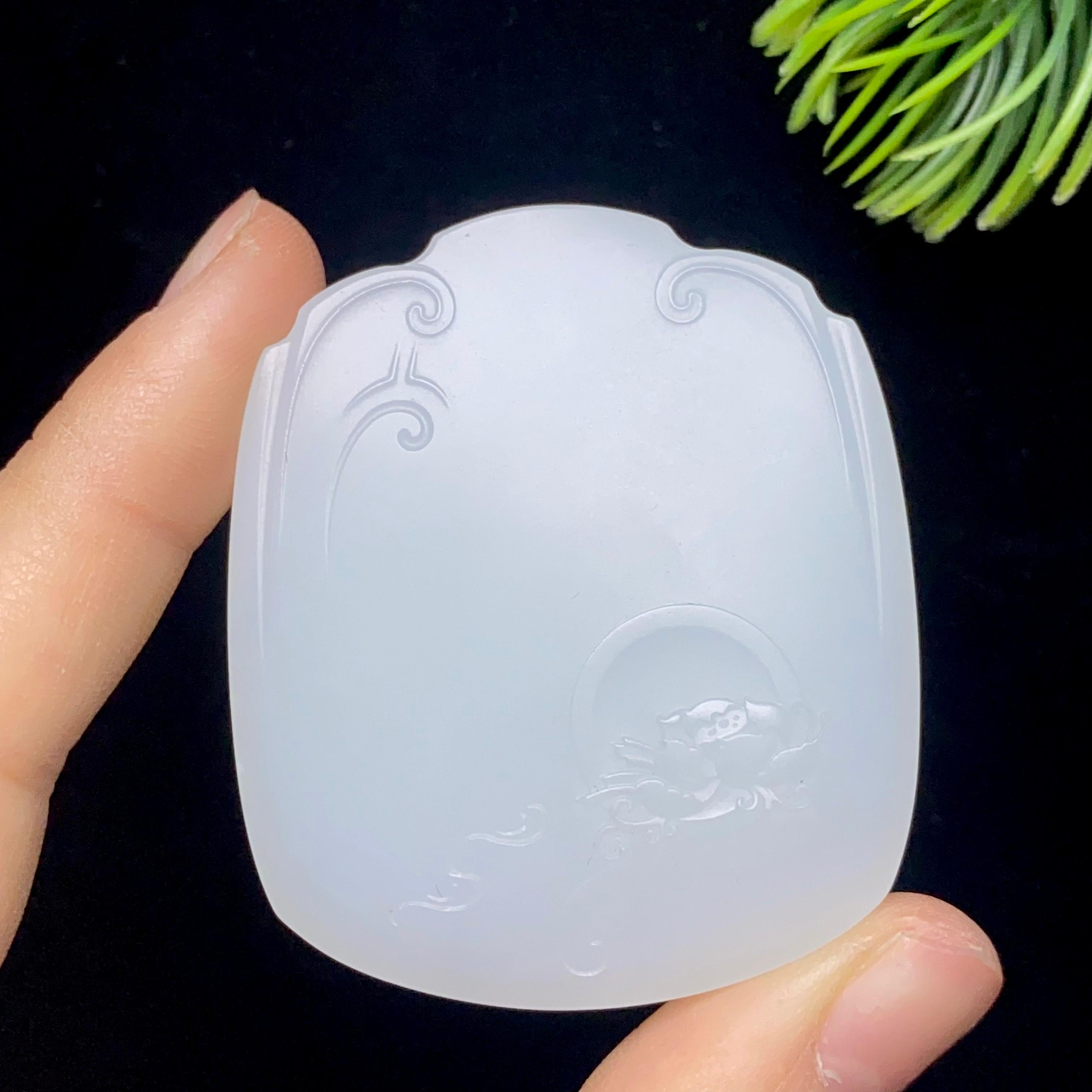 和田玉白玉普贤菩萨（62.1g）