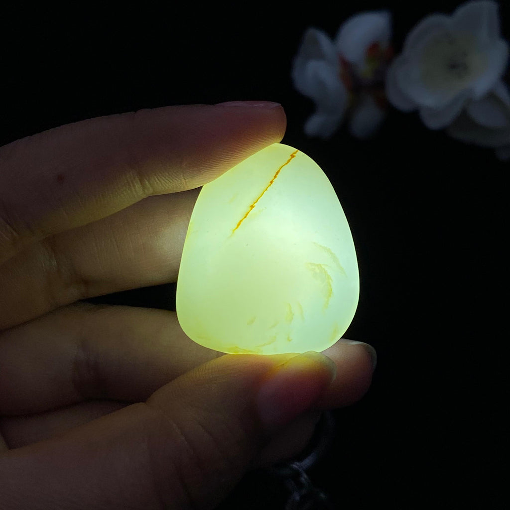 和田玉白玉带黄皮籽料（19.3g）