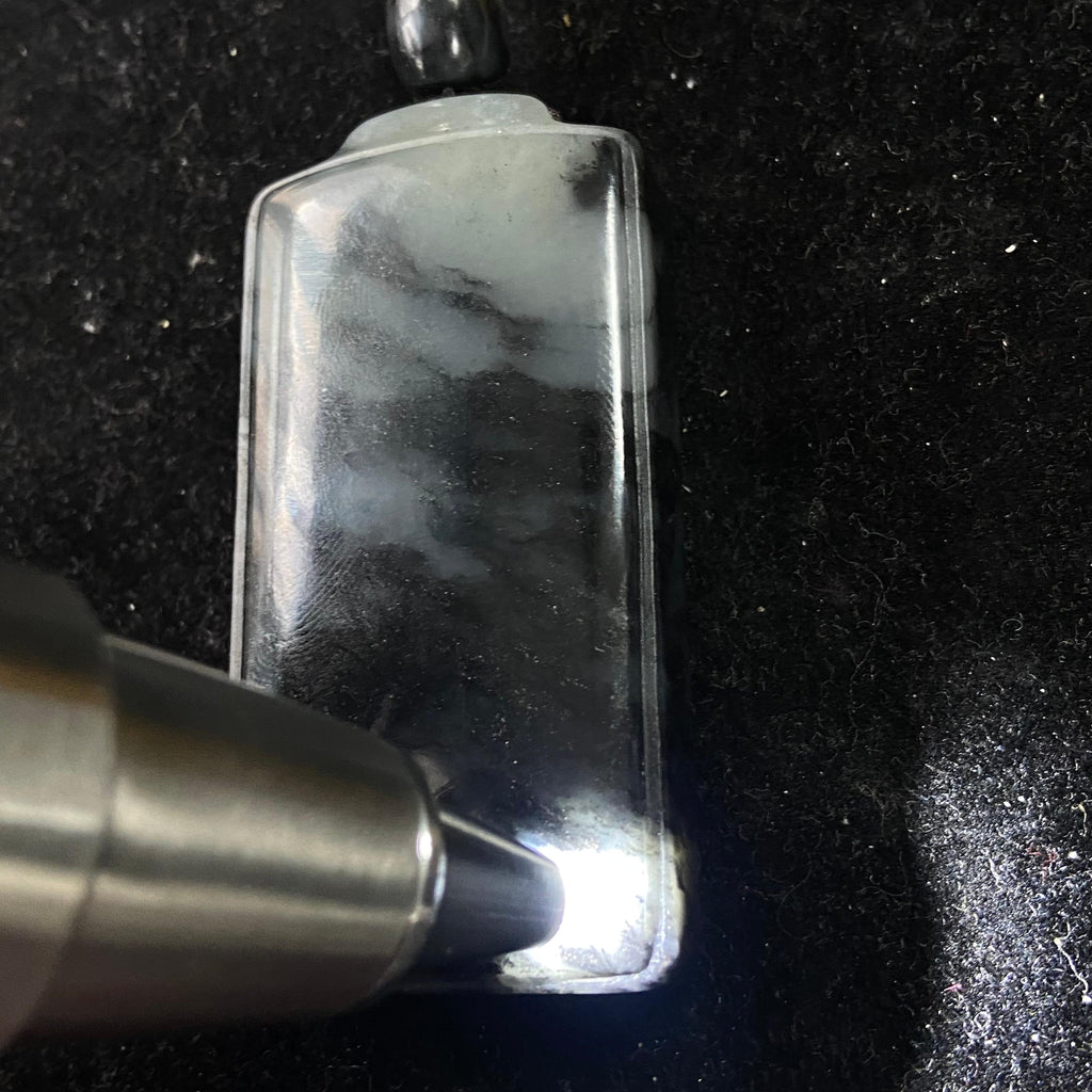 和田玉籽料青花无事牌（91.3g）