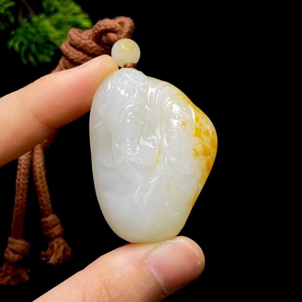 和田玉籽料关公（42.4g）