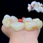 和田玉洒金皮籽料【精品手串】（106g）
