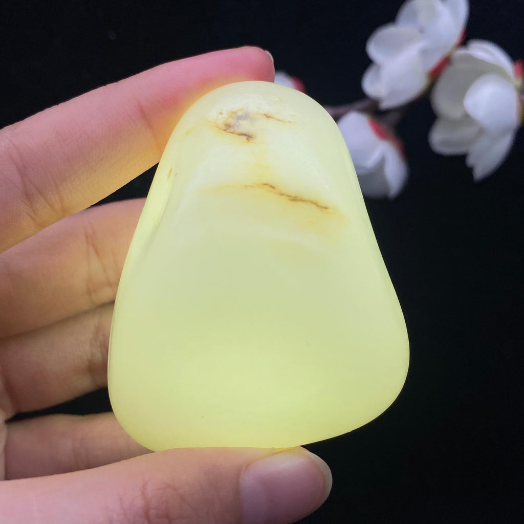 和田玉白玉籽料手把件（117.3g）